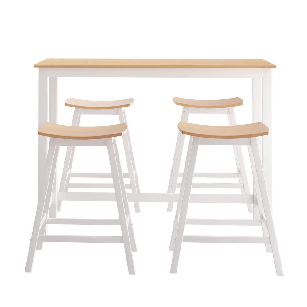 Home Bar Stools - Набор из массивного дерева: барный стол