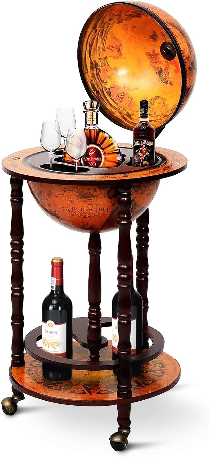 Home Bar Shelves - Барная тележка-шкаф для напитков с колесиками,