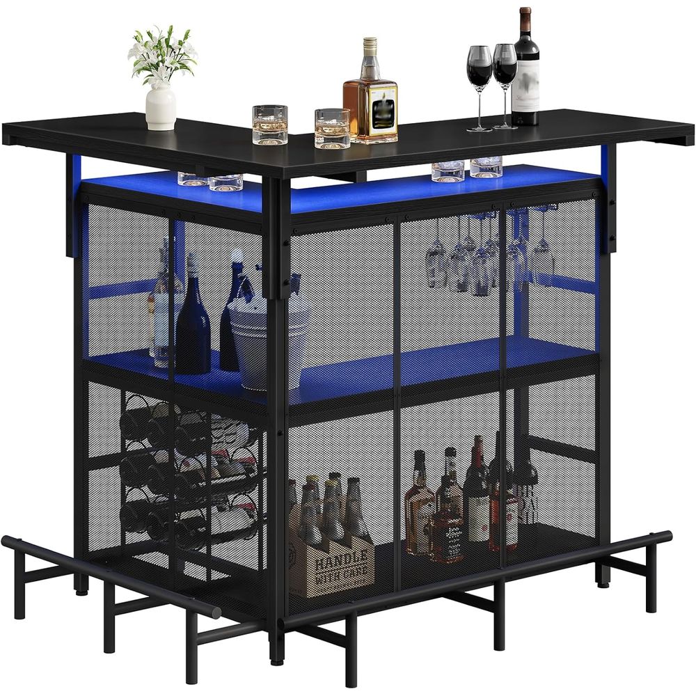 Home Bar Shelves - Барная стойка для дома, L-образный барный