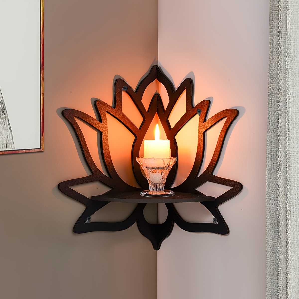 Home Bar Shelves - Угловая полка Lotus Corner, настенная полка-цветок