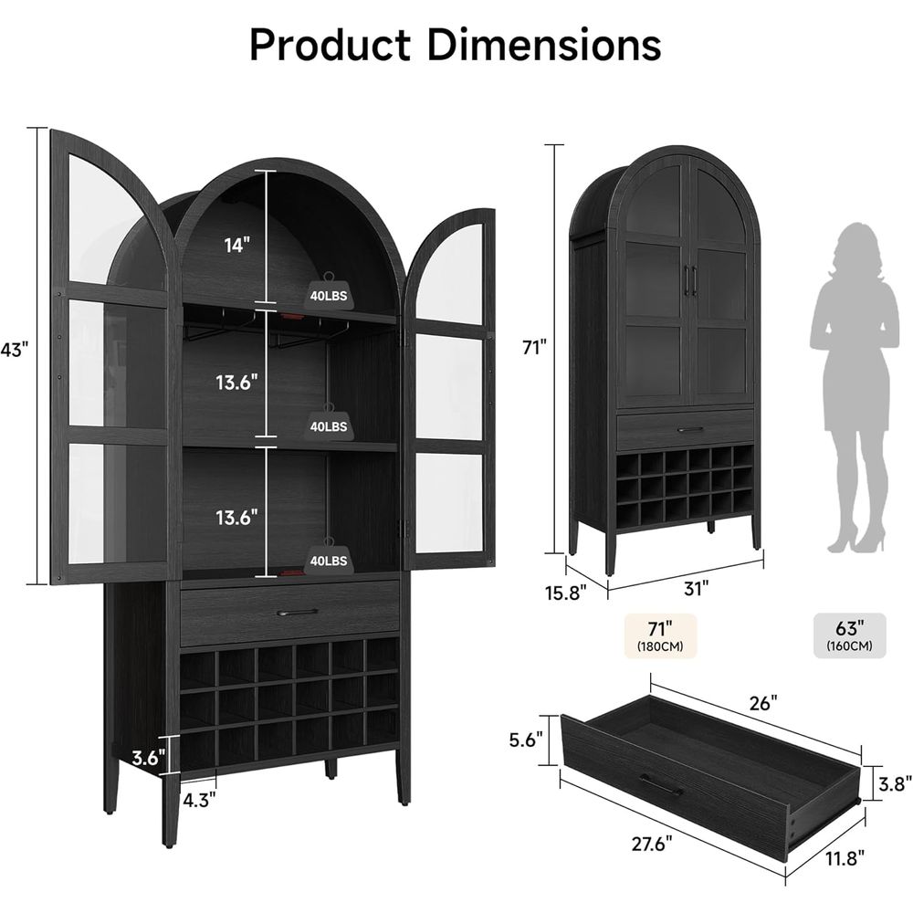 Винный барный шкаф высотой 71  – обзор и цена Home Bar Shelves